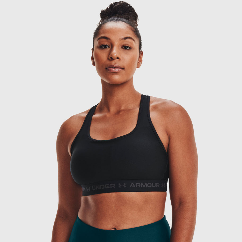 Under Armour Training Crossback mid support sports bra in blue