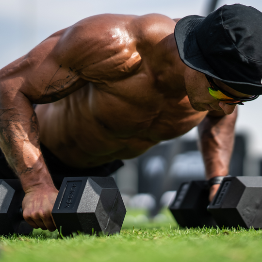 BLK BOX Rubber Hex Dumbbells (Sold Individually)