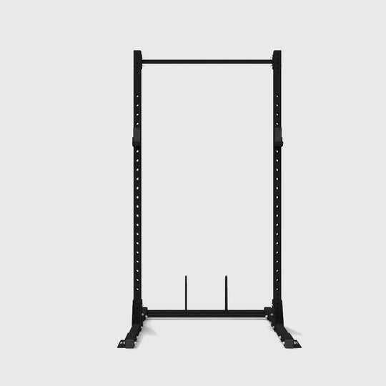 BLK BOX Blackout Squat Stand with Bumper Plate Storage