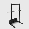 BLK BOX Blackout Squat Stand with Bumper Plate Storage