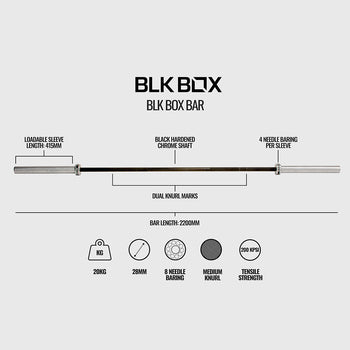 The BLK BOX Bar - 20kg 7ft Olympic Barbell