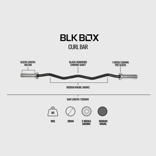 BLK BOX Curl Bar - 9kg