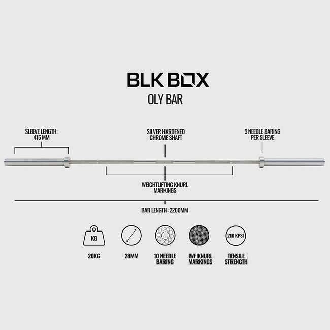 BLK BOX Oly Bar - 20kg Olympic Barbell