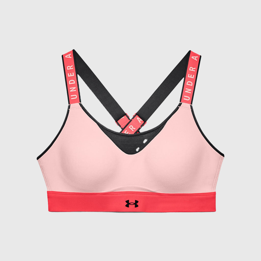 UNDER ARMOUR Under Armour UA INFINITY - Sports Bra - Women's - pink  elixir/white - Private Sport Shop